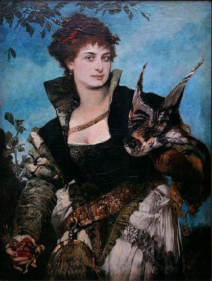 Hans Makart The Falconer oil painting picture
